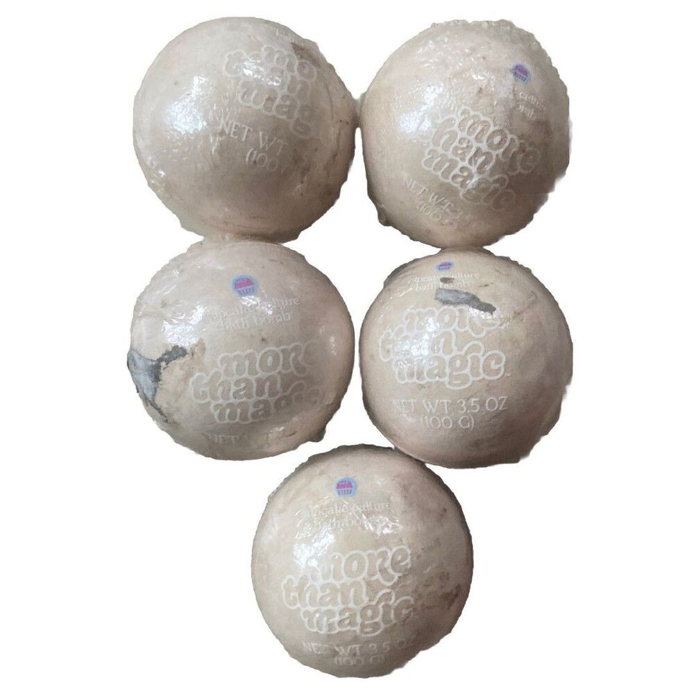 More Than Magic Cupcake Culture Bath Bombs 3.5 Oz Lot Of 5 White New Sealed